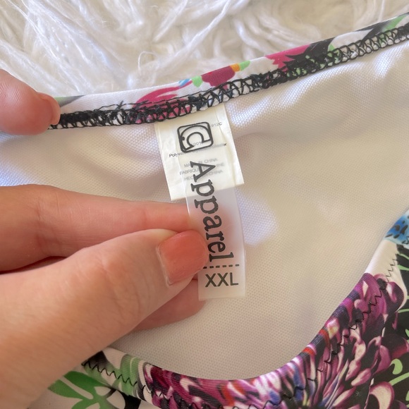 XXL Tropical / Floral Print Moderate Coverage Bikini Bottom - Picture 2 of 5